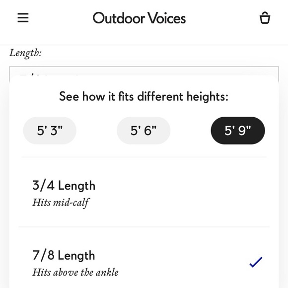 Outdoor Voices 7/8 Leggings charcoal/navy/graphite - Picture 7 of 9